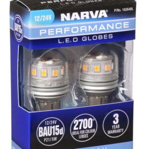 NARVA 12/24V BAY15D P21/5W LED GLOBES