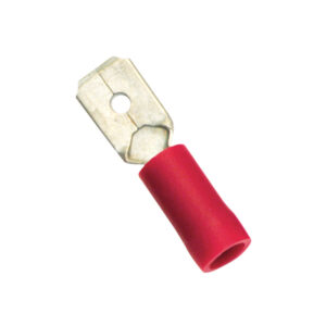 Champion Red Male Push - On Spade Terminal - 100pk