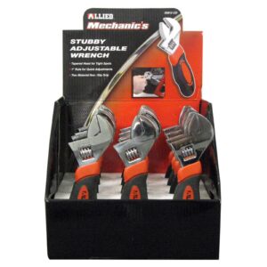 Allied Stubby Adjustable Wrench with Rubber Grip #36812