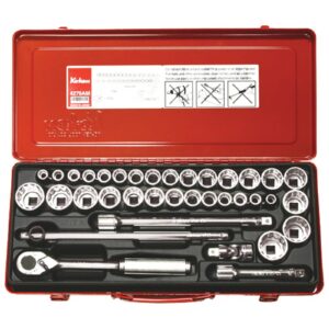 Koken 4279AM Socket Set 12pt 36pc 1/2"Dr 3/8-1.1/4" & 10-32mm