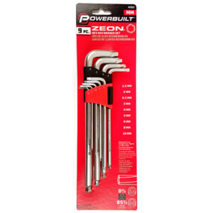 9pc Imperial Ball End Hex & Zeon Hex Key Wrench Set