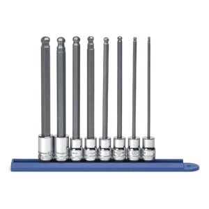 GEARWRENCH 8Pc 3/8in. Drive Metric Long Ball End Hex Bit Socket Set