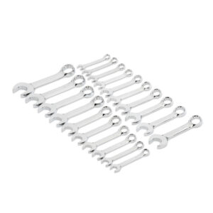 GEARWRENCH 20Pc 12-Point SAE & Metric Stubby Combination Wrench Set