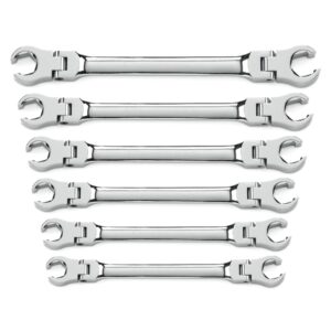 GEARWRENCH 6Pc Metric Flex Head Flare Nut Wrench Set