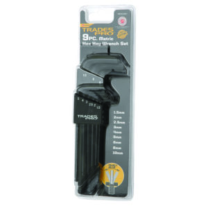 9pc Metric Ball End Hex Key Wrench Set