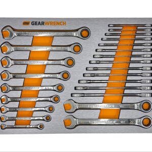 GEARWRENCH 24Pc Metric/SAE Ratcheting Wrench Set in EVA Tray