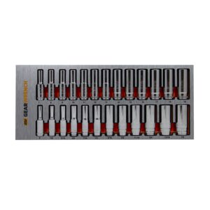 GEARWRENCH 25Pc 3/8in. Drive 6-Point Metric/SAE Deep Socket Set in EVA Tray