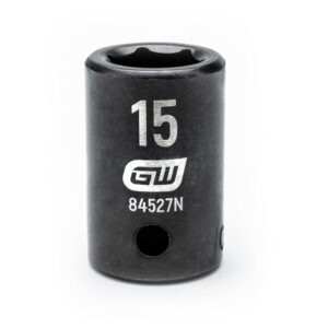 GEARWRENCH 15mm 1/2in. Drive 6-Point Metric Standard Impact Socket