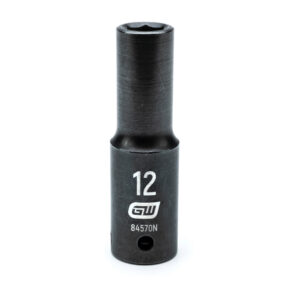 GEARWRENCH 12mm 1/2in. Drive 6-Point Metric Deep Impact Socket