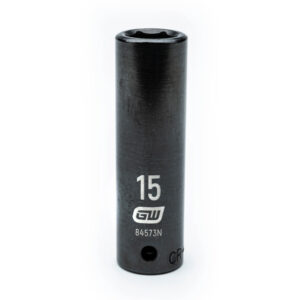 GEARWRENCH 15mm 1/2in. Drive 6-Point Metric Deep Impact Socket