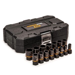 GEARWRENCH 15Pc 1/4 & 3/8 in. Drive Bolt Biter Impact Extraction Socket Set