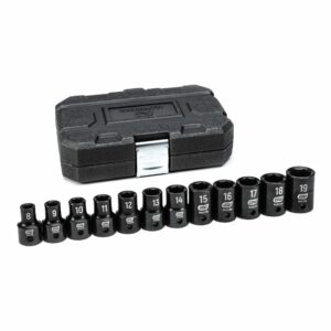 GEARWRENCH 12Pc 1/2in. Drive Metric Standard Impact Socket Set