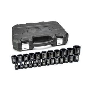 GEARWRENCH 25Pc 1/2in. Drive Metric Standard Impact Socket Set