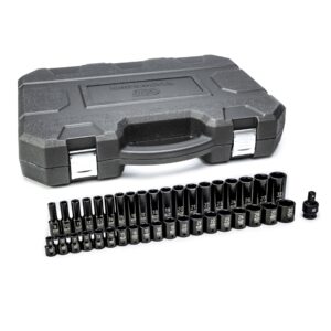GEARWRENCH 39Pc 1/2in. Drive Metric Standard & Deep Impact Socket Set