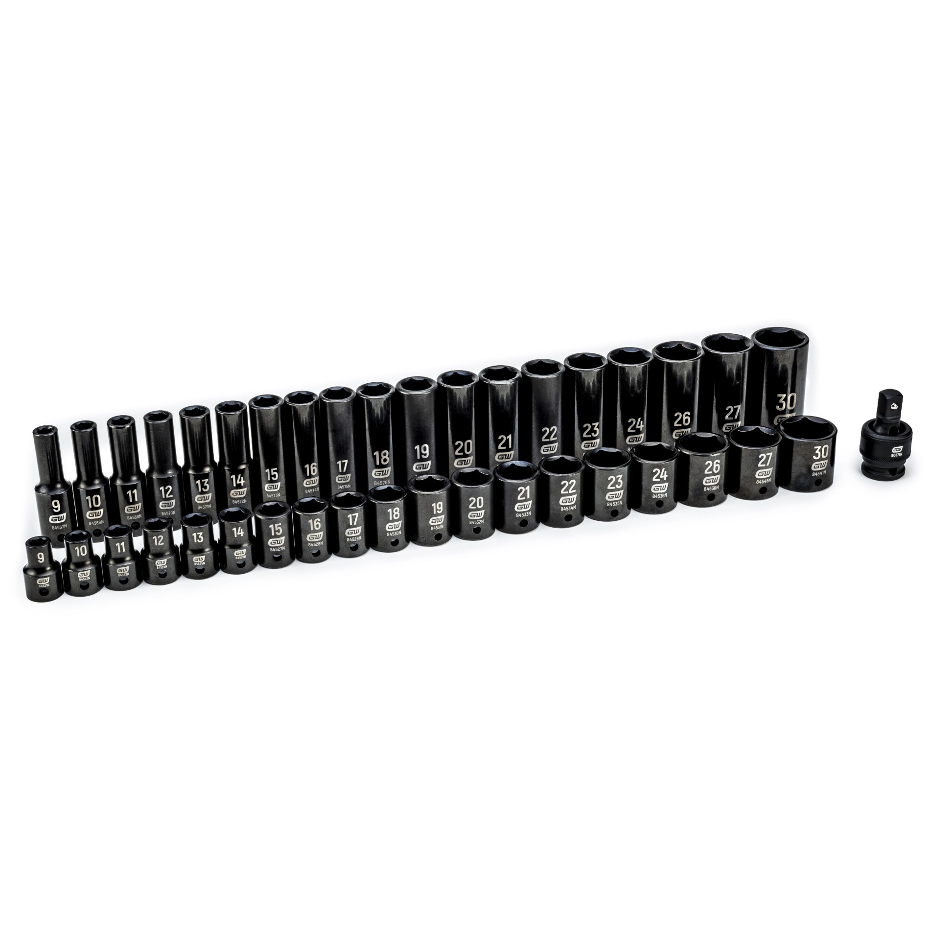 GEARWRENCH 39Pc 1/2in. Drive Metric Standard & Deep Impact Socket Set 2 GEARWRENCH 39Pc 1/2in. Drive Metric Standard & Deep Impact Socket Set - Image 2