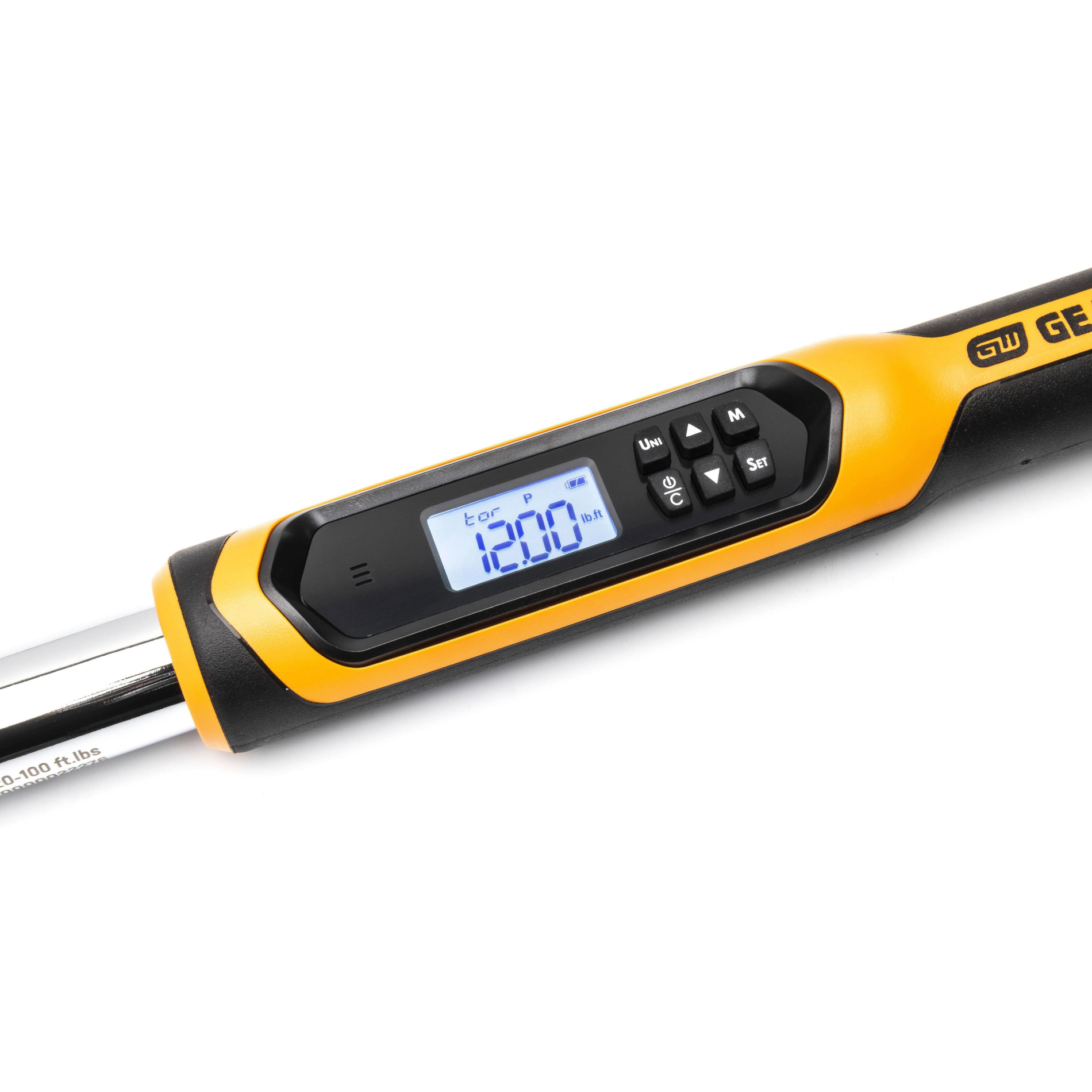 GEARWRENCH 3/8in. Drive 10-100ft/lbs. Flex Head Electronic Torque Wrench w/ Angle 4 GEARWRENCH 3/8in. Drive 10-100ft/lbs. Flex Head Electronic Torque Wrench w/ Angle - Image 4