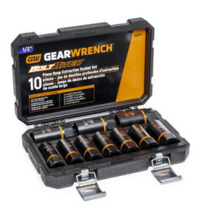 GEARWRENCH 10Pc 1/2in. Drive Bolt Biter™ Deep Extraction Socket Set