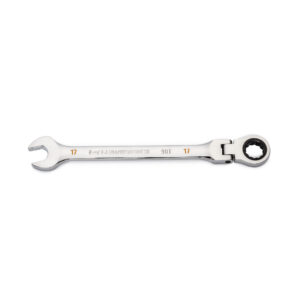 GEARWRENCH 17mm 90-Tooth Flex Head Combination Ratcheting Wrench