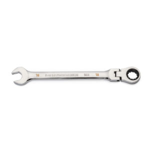 GEARWRENCH 18mm 90-Tooth Flex Head Combination Ratcheting Wrench