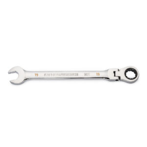 GEARWRENCH 19mm 90-Tooth Flex Head Combination Ratcheting Wrench