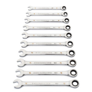 GEARWRENCH 12Pc 90-Tooth 12-Point Metric Combination Ratcheting Wrench Set