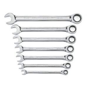 GEARWRENCH 7Pc 72-Tooth 12-Point Metric Combination Ratcheting Wrench Set