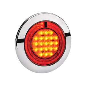 NARVA 9-33V MDL56 LED REAR INDICATOR LAMP AMBER WITH RED TAIL RING