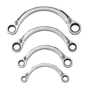 GEARWRENCH 4Pc SAE Reversible Half Moon Double Box Ratcheting Wrench Set