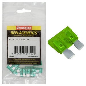 Champion AF 30Amp Standard Blade Fuse (Green) - 50pk