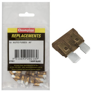 Champion AF 7.5Amp Standard Blade Fuse (Brown) - 50pk