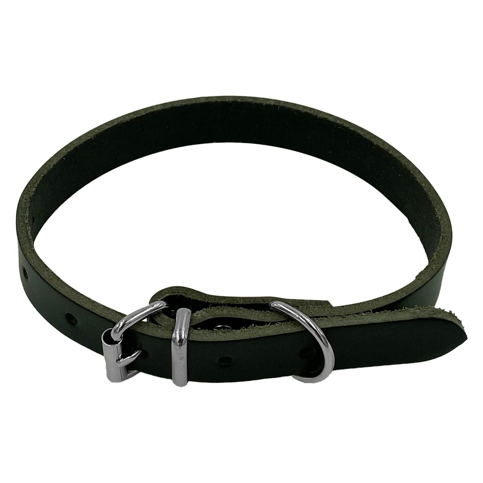 Taurus Coloured Leather Collar 16mm X 405mm Black 1 Taurus Coloured Leather Collar 16mm X 405mm Black