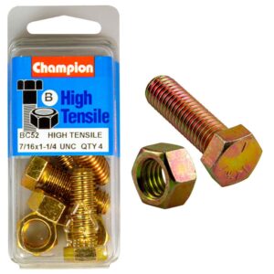 Champion 1-1/4in x 7/16in Set Screw & Nut (B) - GR5