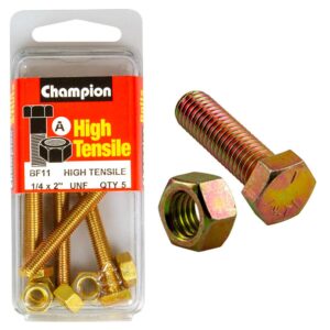 Champion 2in x 1/4in Set Screw & Nut (A) - GR5