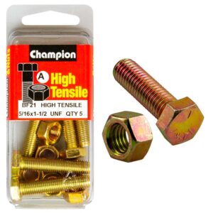 Champion 1-1/2in x 5/16in Set Screw & Nut (A) - GR5