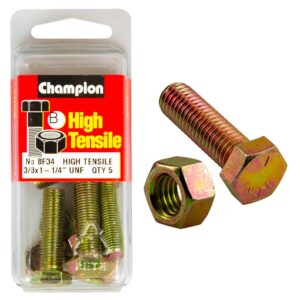 Champion 1-1/4in x 3/8in Set Screw & Nut (B) - GR5