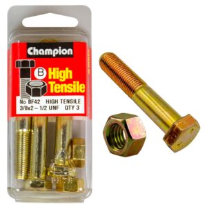 Champion 2-1/2in x 3/8in Bolt And Nut (B) - GR5