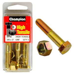 Champion 3in x 3/8in Bolt And Nut (B) - GR5