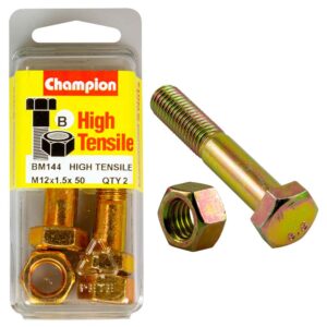 Champion 12 x 50 x 1.5 Bolt And Nut (B) - GR8.8