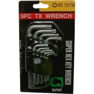 Buffalo Allen Key Set "Torx" Type 9-pce T10-T50