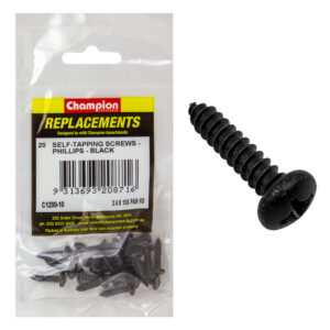 Champion 10G x 3/4in S/Tapping Screw Pan Head Ph -20pk