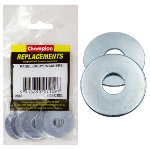 Champion 1/2in x 1-1/2in Flat Steel Panel (Body) Washer -8pk