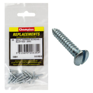 Champion 6G x 3/4in S/Tapping Screw Rsd Head Slotted -25pk