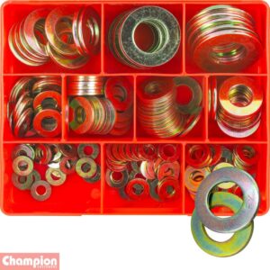 Champion 175pc High Tensile Flat Washer Assortment (Zinc)