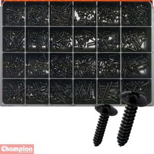 Champion Master Kit  830pc Self Tap Screw Asst(Black Zinc)