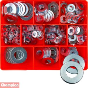 Champion 330pc Metric/Imperial Flat Steel Washer Assortment