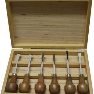 Xcel Carving Chisel Set with Wood Handles 6-pce