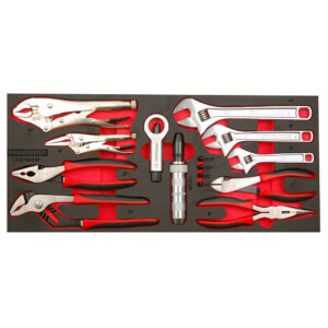 16pc Plier and Adjustable Wrench Tray