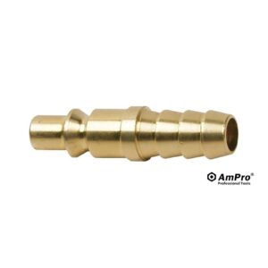 AmPro Air Hose Connector 3/8" Hose Tail 1/4" BSP Male Fitting Carded 2pc