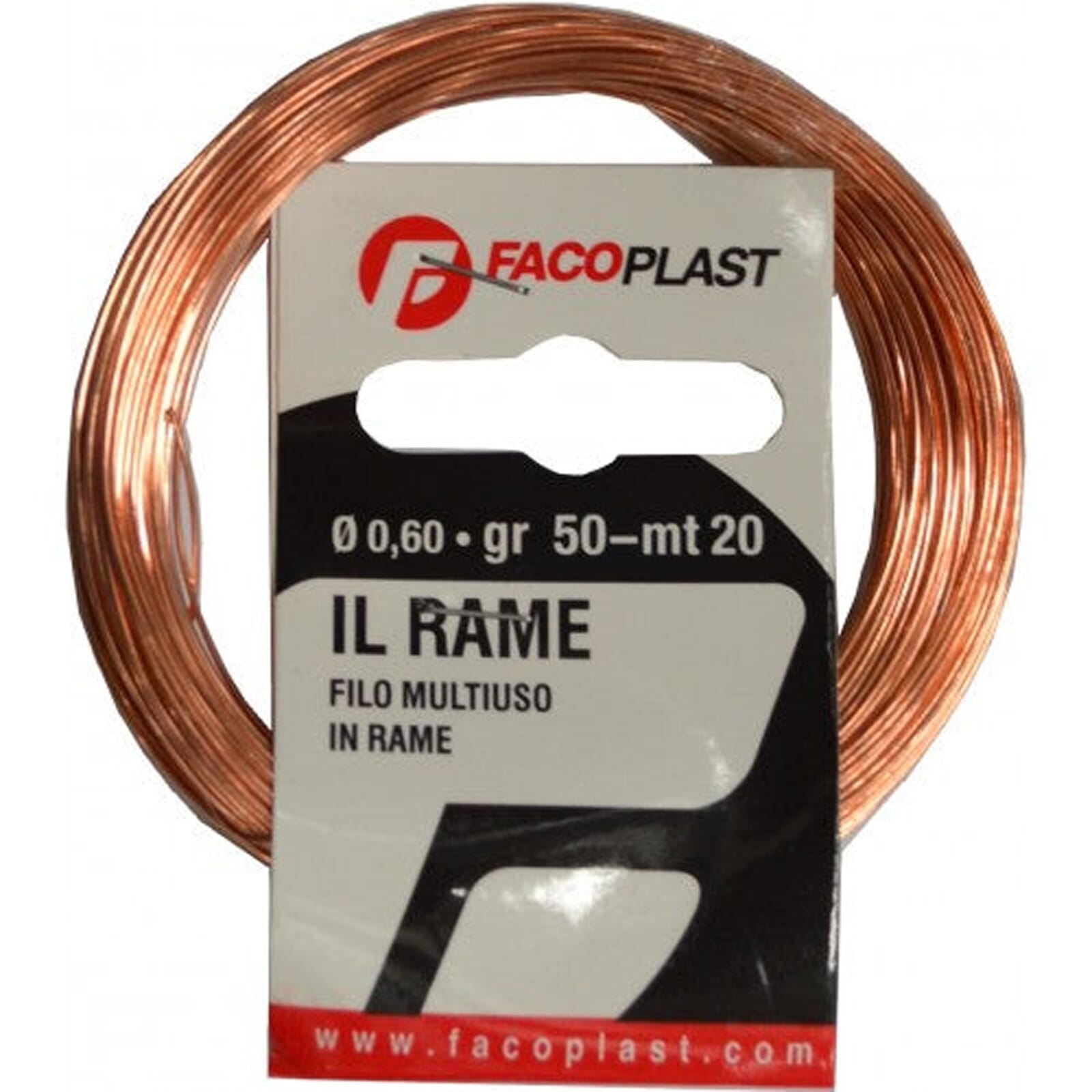 Faco Plast Binding Wire - Copper 50gm (20m) 0.6mm 1 Faco Plast Binding Wire - Copper 50gm (20m) 0.6mm