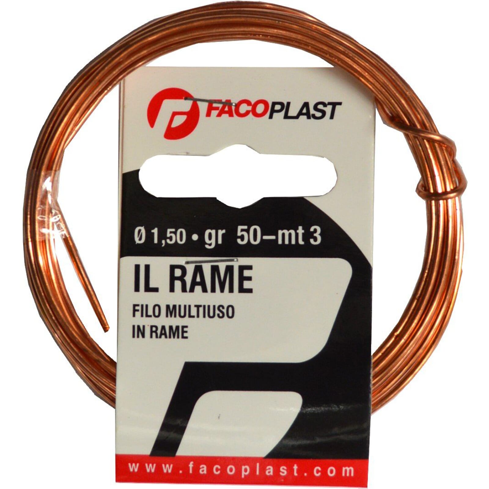 Faco Plast Binding Wire - Copper 50gm (3m) 1.5mm 1 Faco Plast Binding Wire - Copper 50gm (3m) 1.5mm